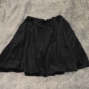 Bright & Beautiful Velvet Feel Black A-Line Women's Skirt With Pockets Size L!